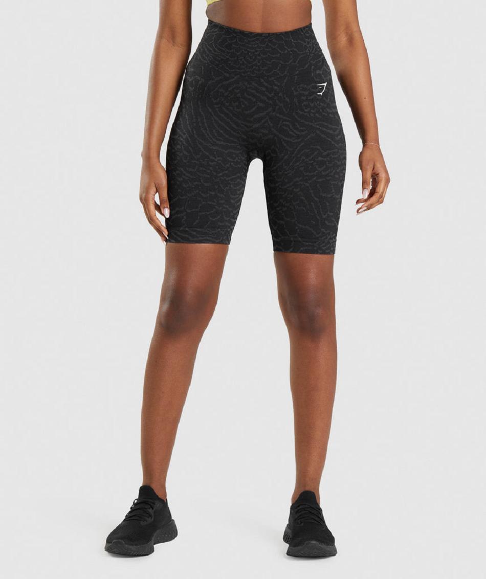 Bermudas Gymshark Adapt Animal Seamless Cycling Mujer Negros | MX_4553HAP