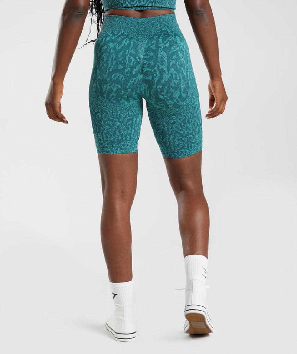 Bermudas Gymshark Adapt Animal Seamless Cycling Mujer Turquesa | MX_4608LIS