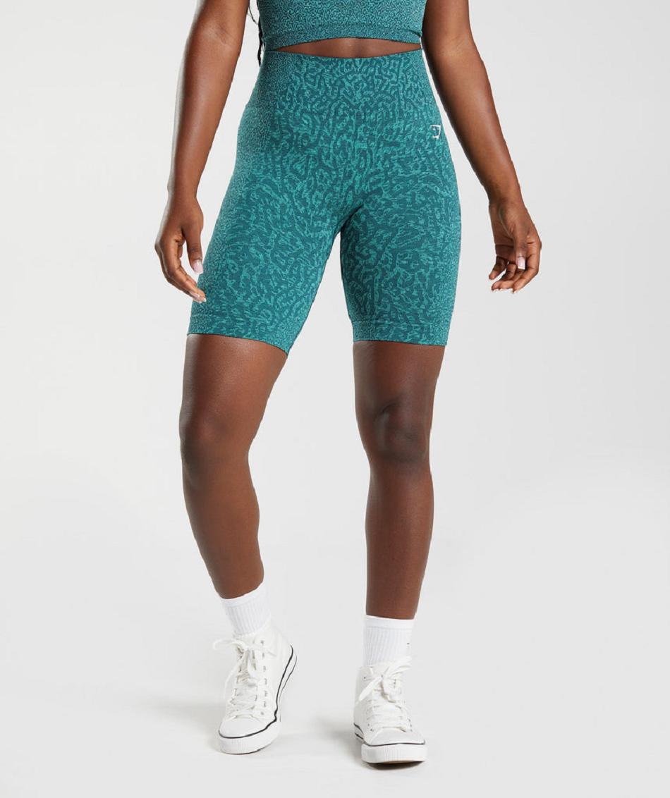 Bermudas Gymshark Adapt Animal Seamless Cycling Mujer Turquesa | MX_4608LIS