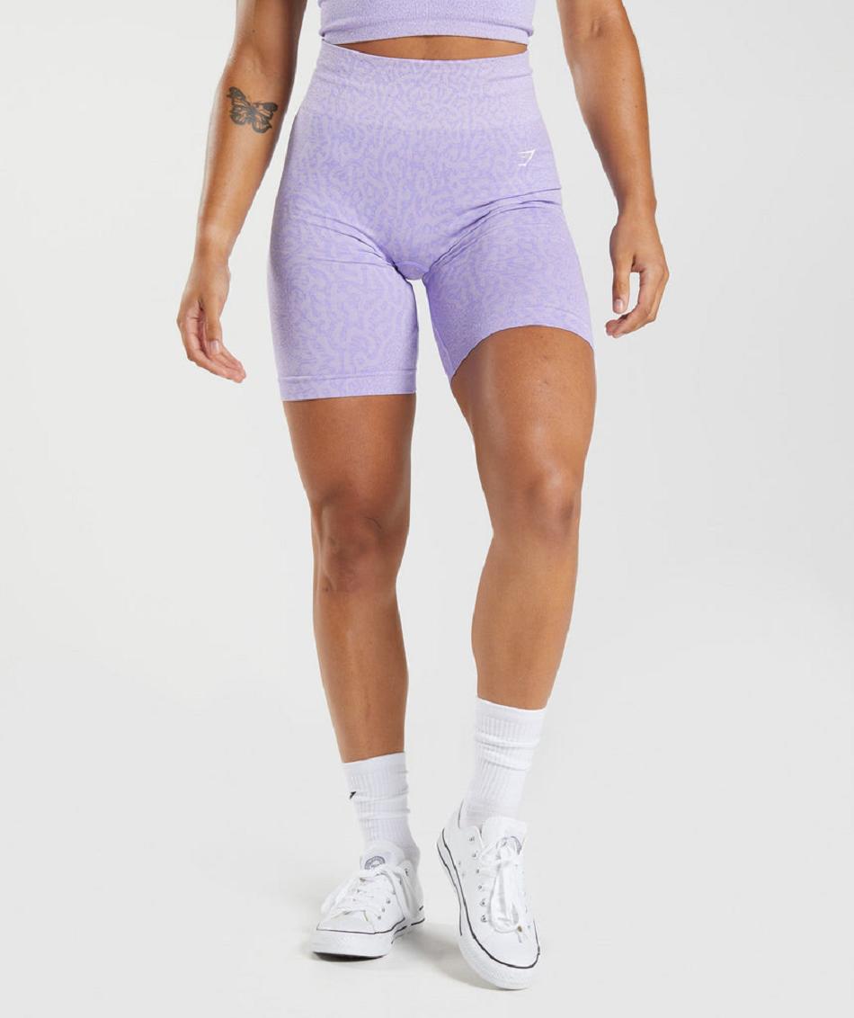 Bermudas Gymshark Adapt Animal Seamless Cycling Mujer Morados | MX_4663CTV