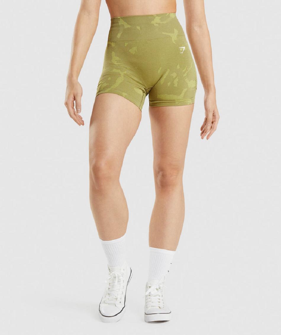 Bermudas Gymshark Adapt Camo Seamless Mujer Verdes | MX_4601SGL