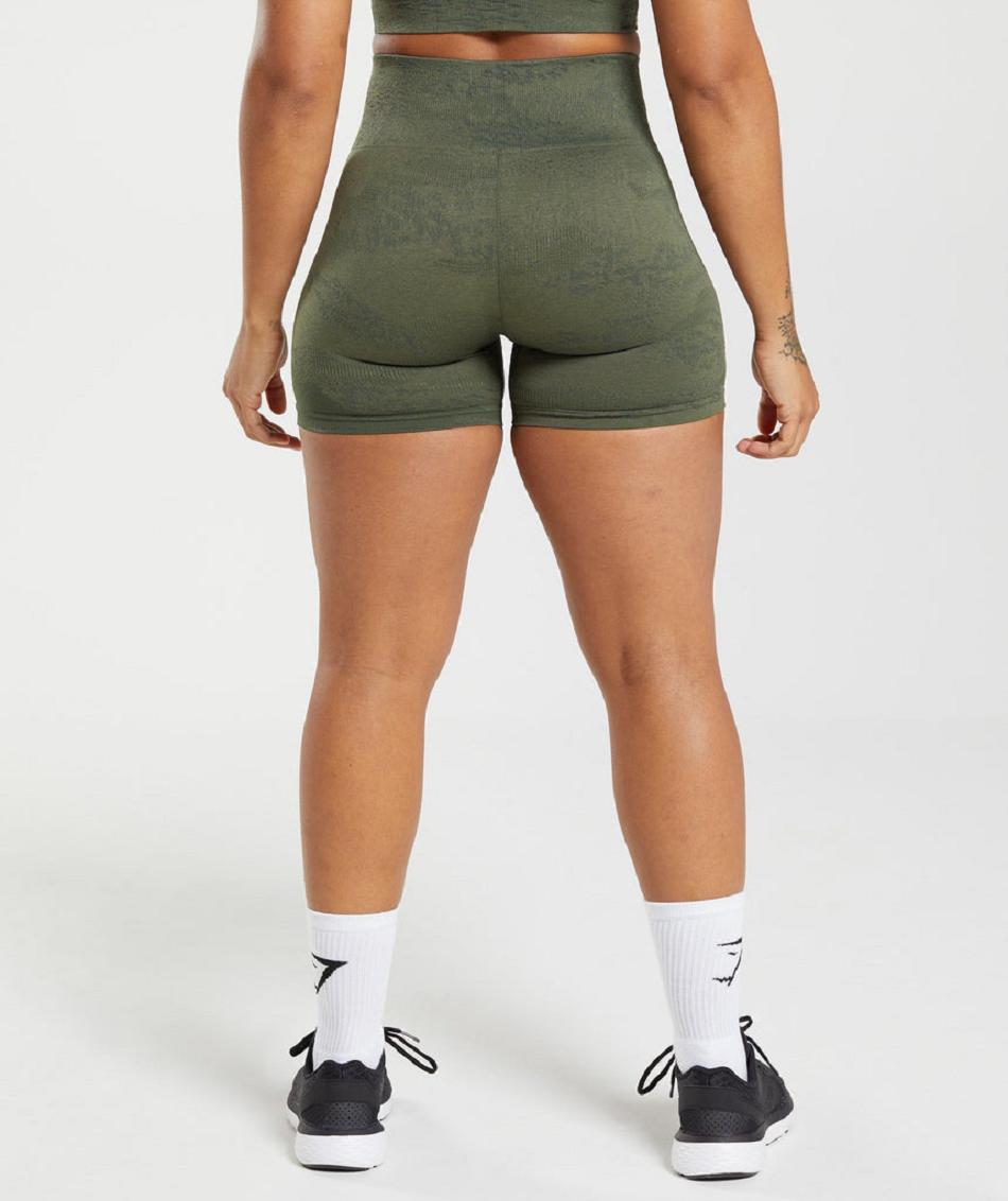 Bermudas Gymshark Adapt Camo Seamless Mujer Verde Oliva Verde Oliva | MX_4616QMA