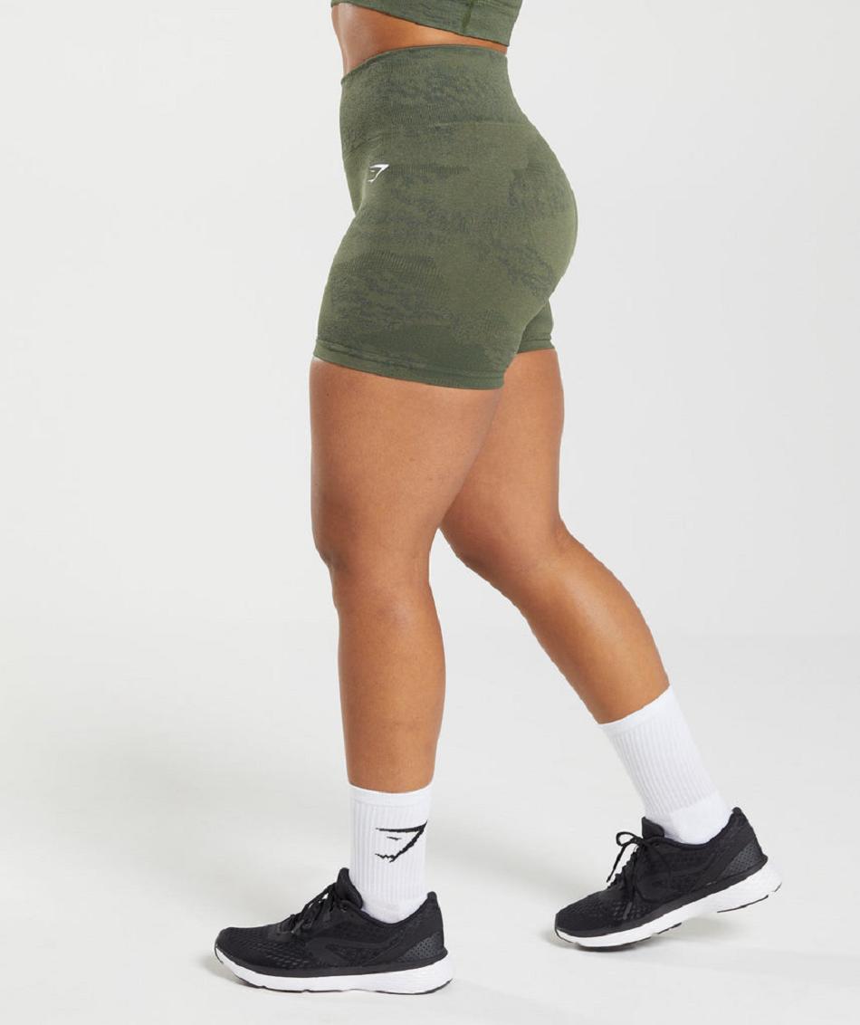 Bermudas Gymshark Adapt Camo Seamless Mujer Verde Oliva Verde Oliva | MX_4616QMA