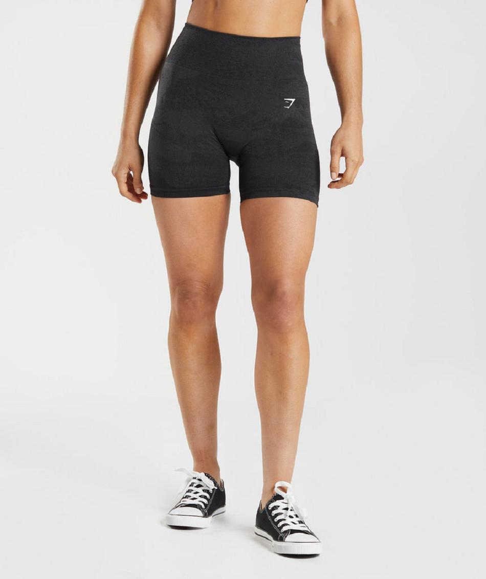 Bermudas Gymshark Adapt Camo Seamless Mujer Naranjas Negros Negros Grises | MX_4628FDN