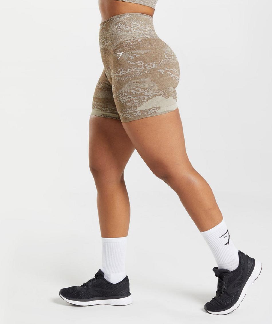 Bermudas Gymshark Adapt Camo Seamless Mujer Grises Marrom | MX_4670AHK