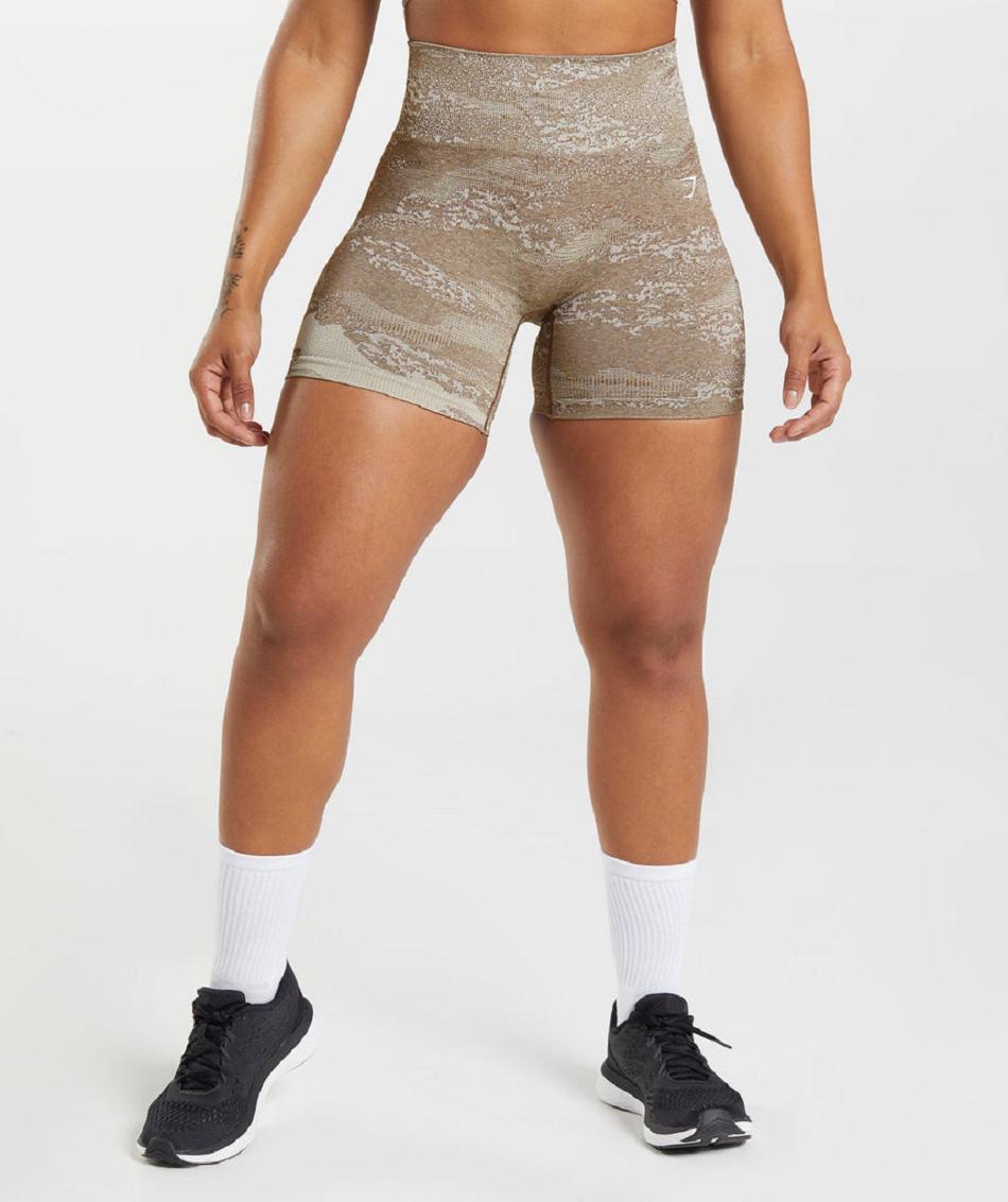 Bermudas Gymshark Adapt Camo Seamless Mujer Grises Marrom | MX_4670AHK