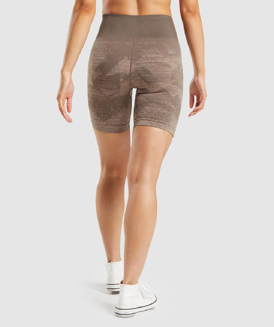 Bermudas Gymshark Adapt Ombre Seamless Mujer Marrom | MX_4563MQZ