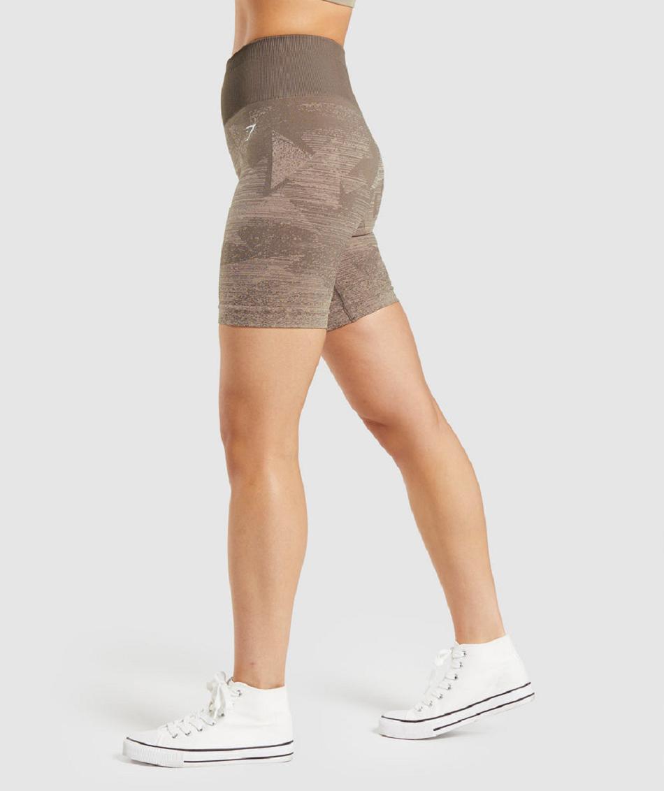 Bermudas Gymshark Adapt Ombre Seamless Mujer Marrom | MX_4563MQZ