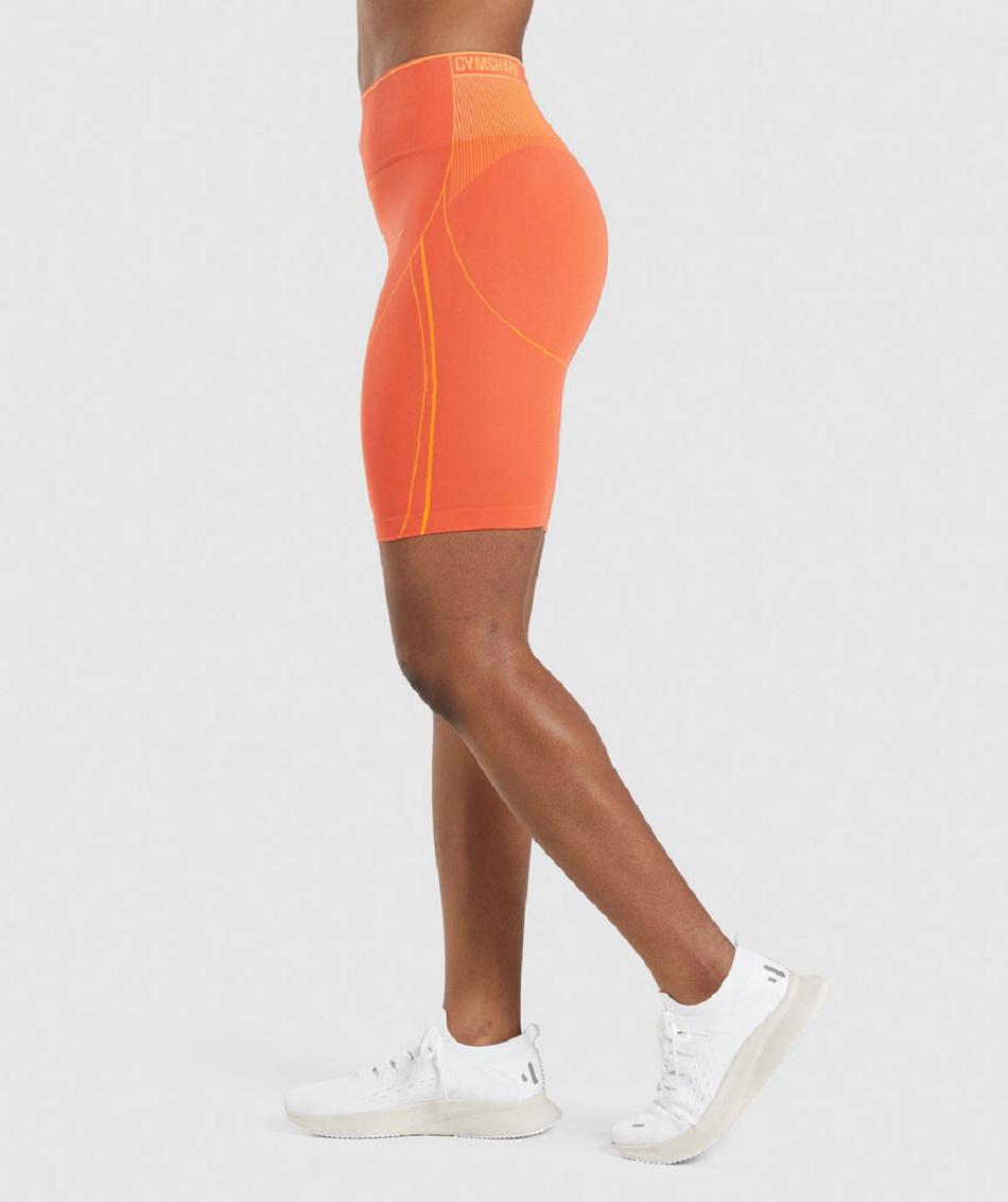 Bermudas Gymshark Apex Seamless High Rise Corta Mujer Naranjas Albaricoque Naranjas | MX_4582ZUT