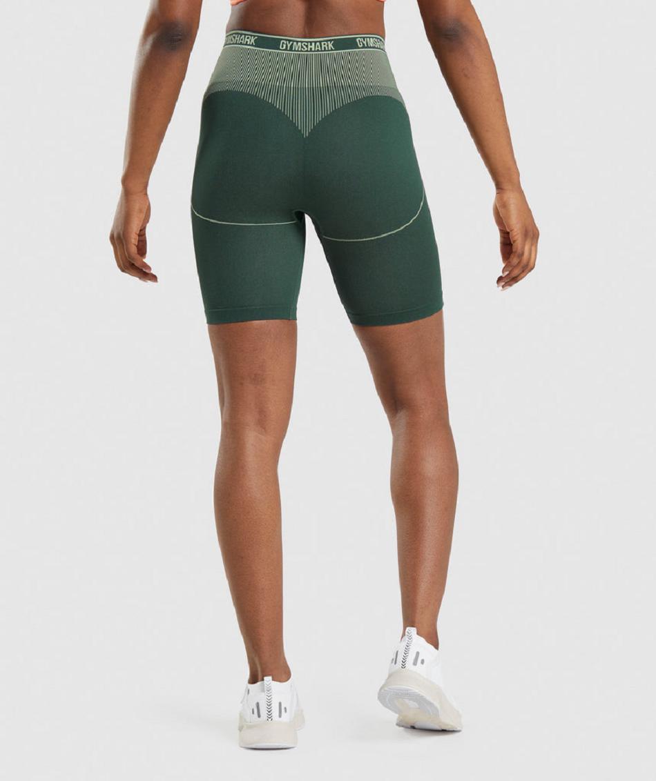 Bermudas Gymshark Apex Seamless High Rise Corta Mujer Obsidian Verdes Verdes | MX_4587NWY