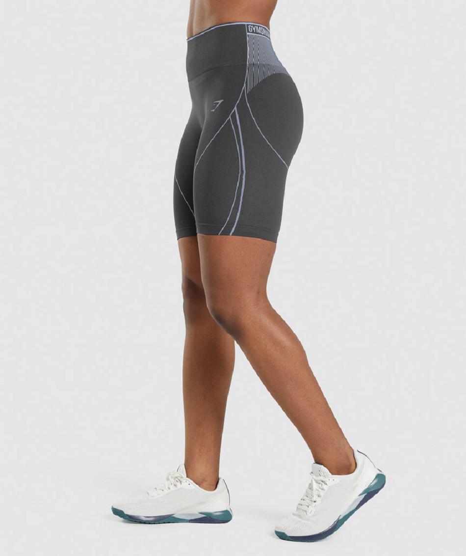 Bermudas Gymshark Apex Seamless High Rise Corta Mujer Negros Grises Lavanda Azules | MX_4597OKI