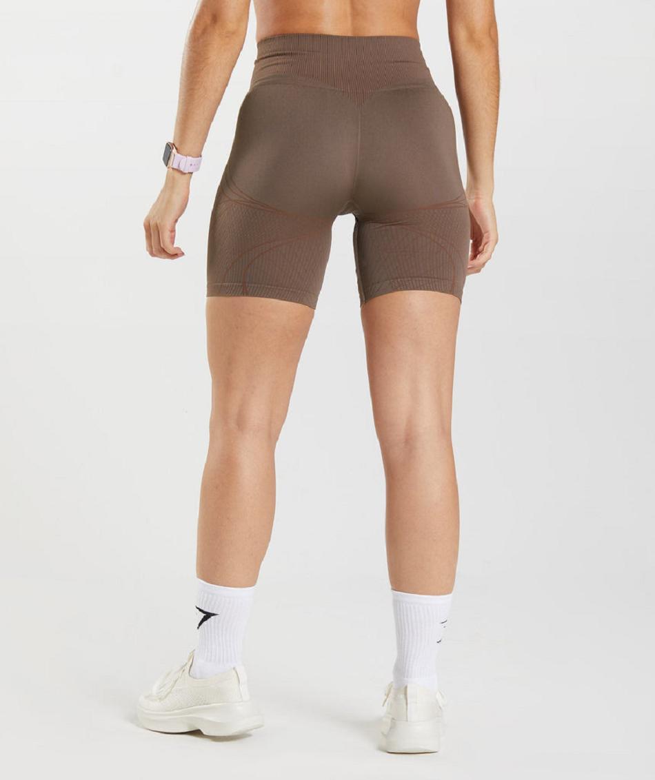 Bermudas Gymshark Apex Seamless Mujer Marrom Rosas Marrom | MX_4665BEX