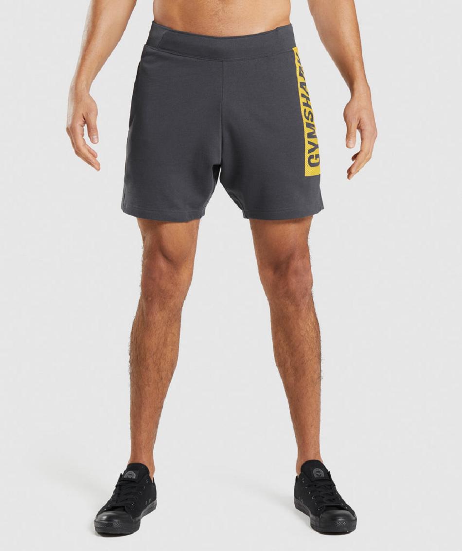 Bermudas Gymshark Bold Hombre Negros Grises | MX_3589GSO