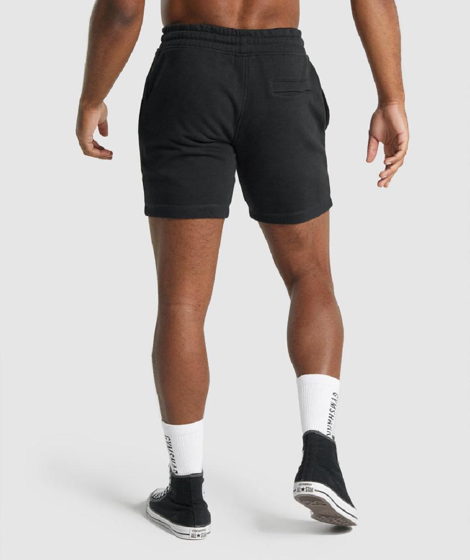 Bermudas Gymshark Crest Hombre Negros | MX_3577WNB