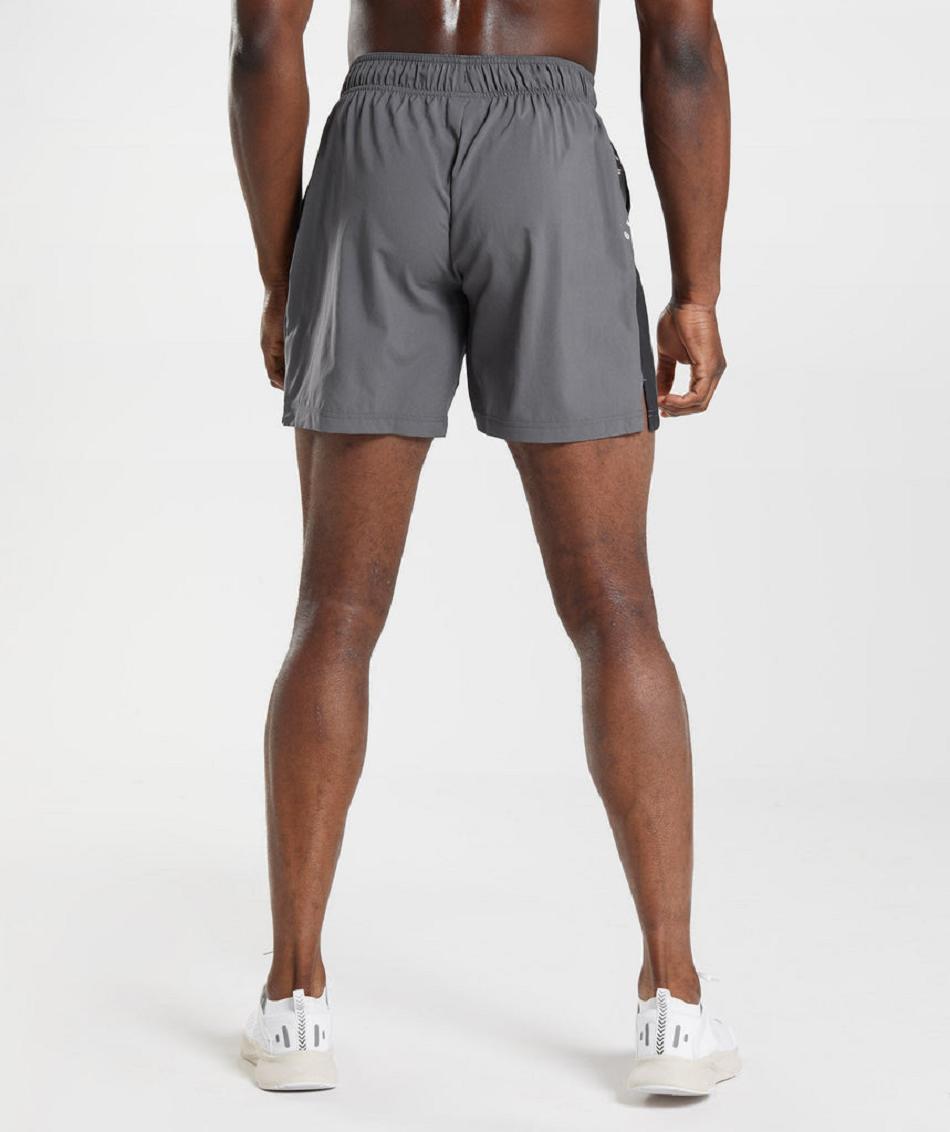 Bermudas Gymshark Deporte Hombre Grises Negros | MX_3576QMA