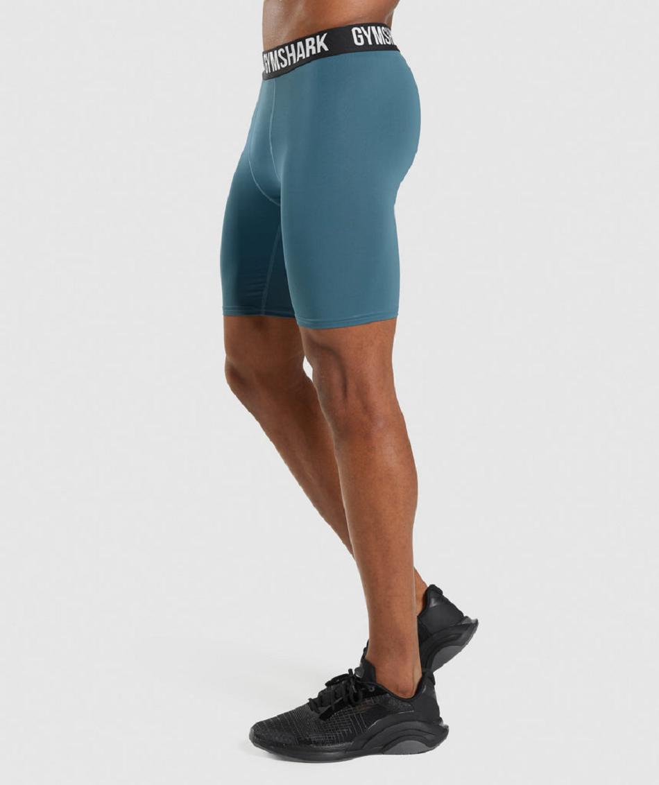 Bermudas Gymshark Element Baselayer Hombre Turquesa | MX_2935XYU