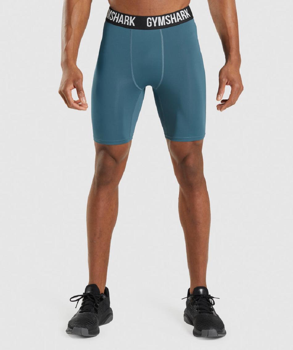 Bermudas Gymshark Element Baselayer Hombre Turquesa | MX_2935XYU