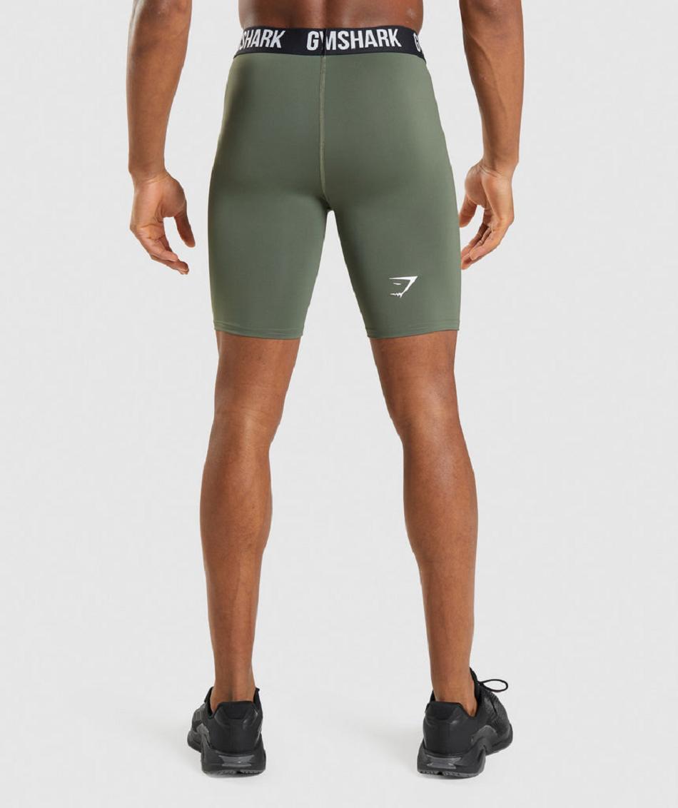 Bermudas Gymshark Element Baselayer Hombre Verde Oliva | MX_2937VRW