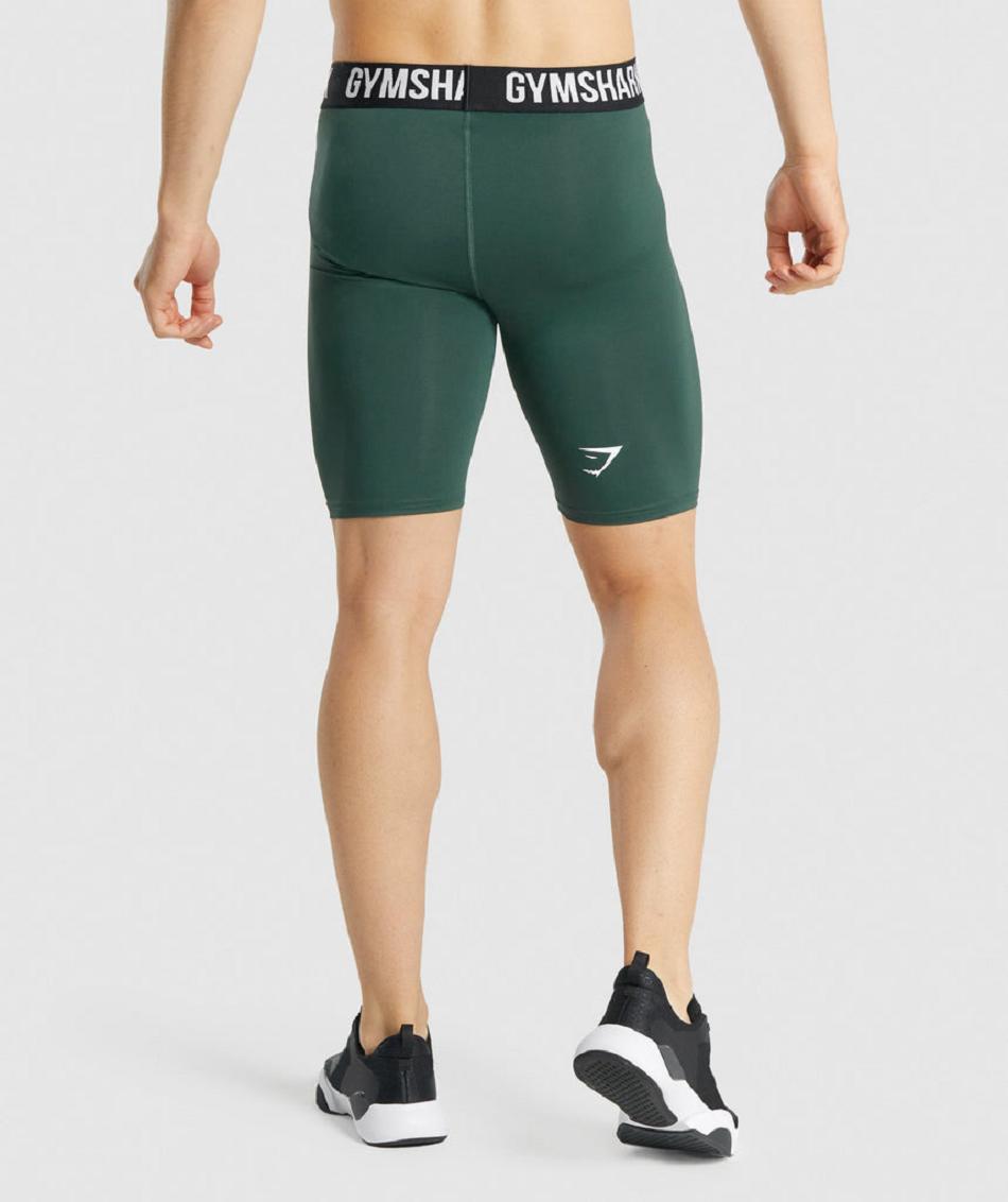 Bermudas Gymshark Element Baselayer Hombre Verdes Oscuro | MX_3628QMA