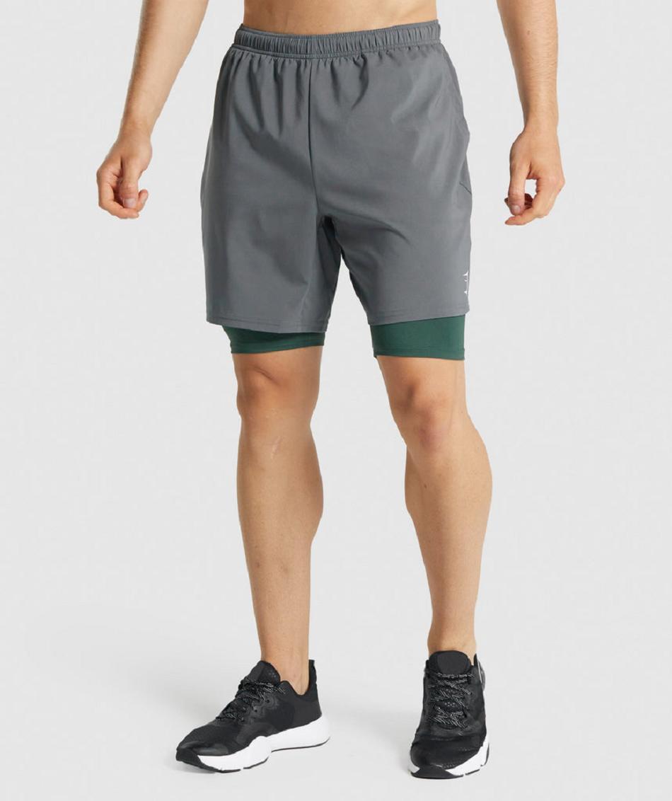 Bermudas Gymshark Element Baselayer Hombre Verdes Oscuro | MX_3628QMA