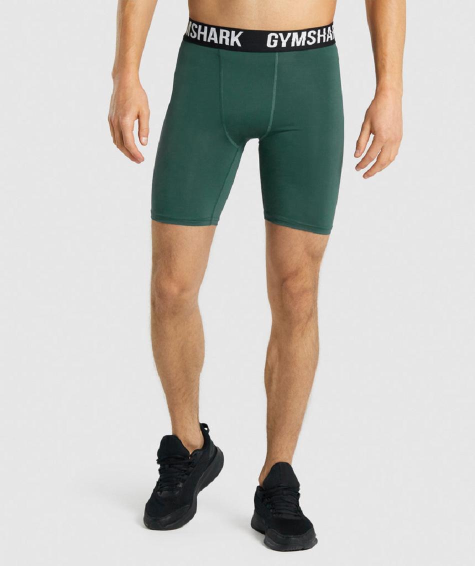 Bermudas Gymshark Element Baselayer Hombre Verdes Oscuro | MX_3628QMA