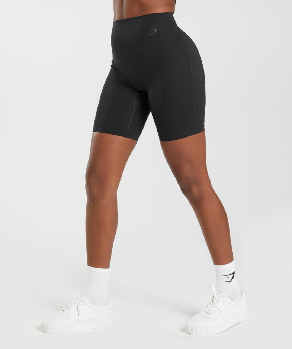 Bermudas Gymshark Elevate Cycling Mujer Negros | MX_4681GSO