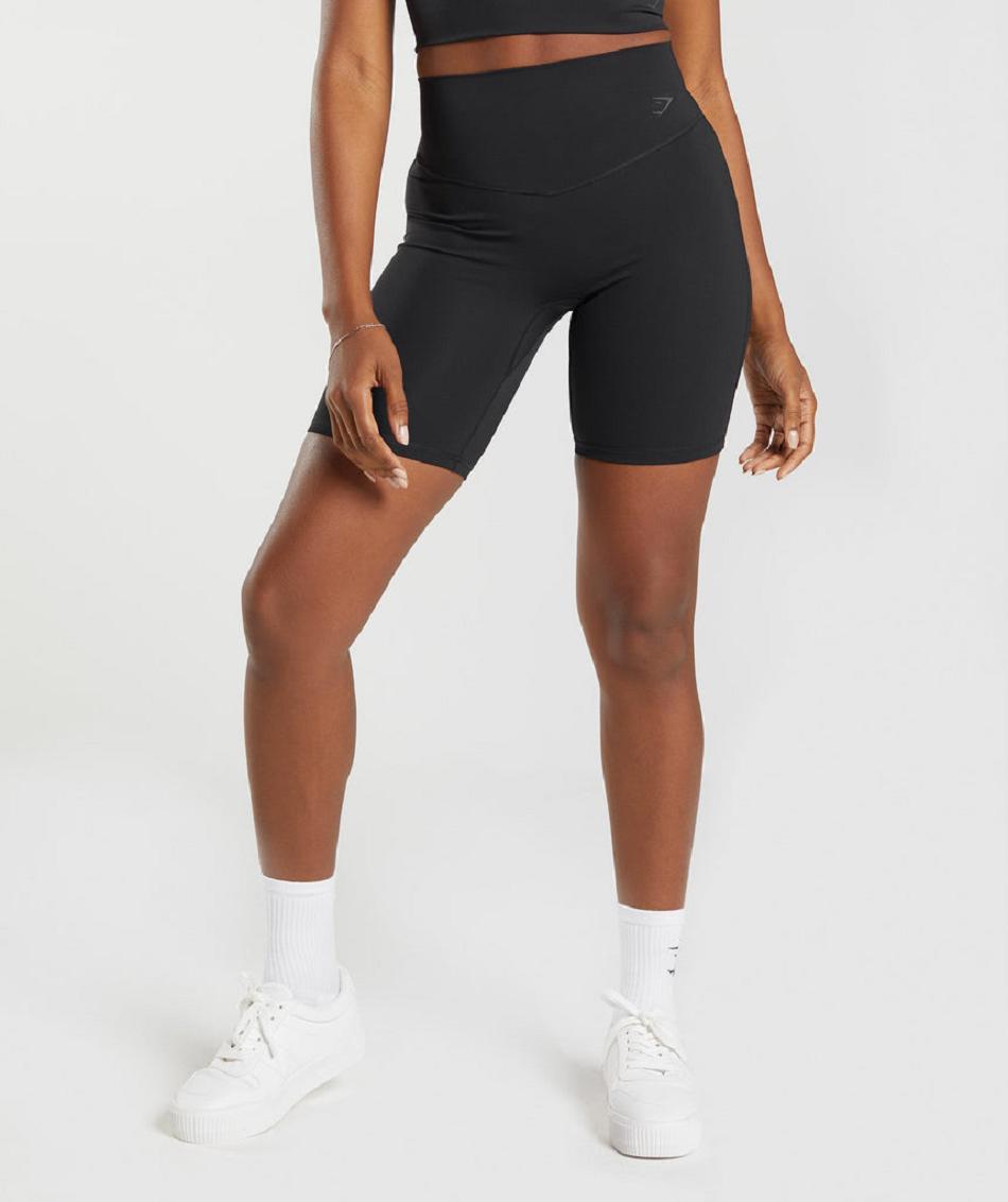 Bermudas Gymshark Elevate Cycling Mujer Negros | MX_4681GSO