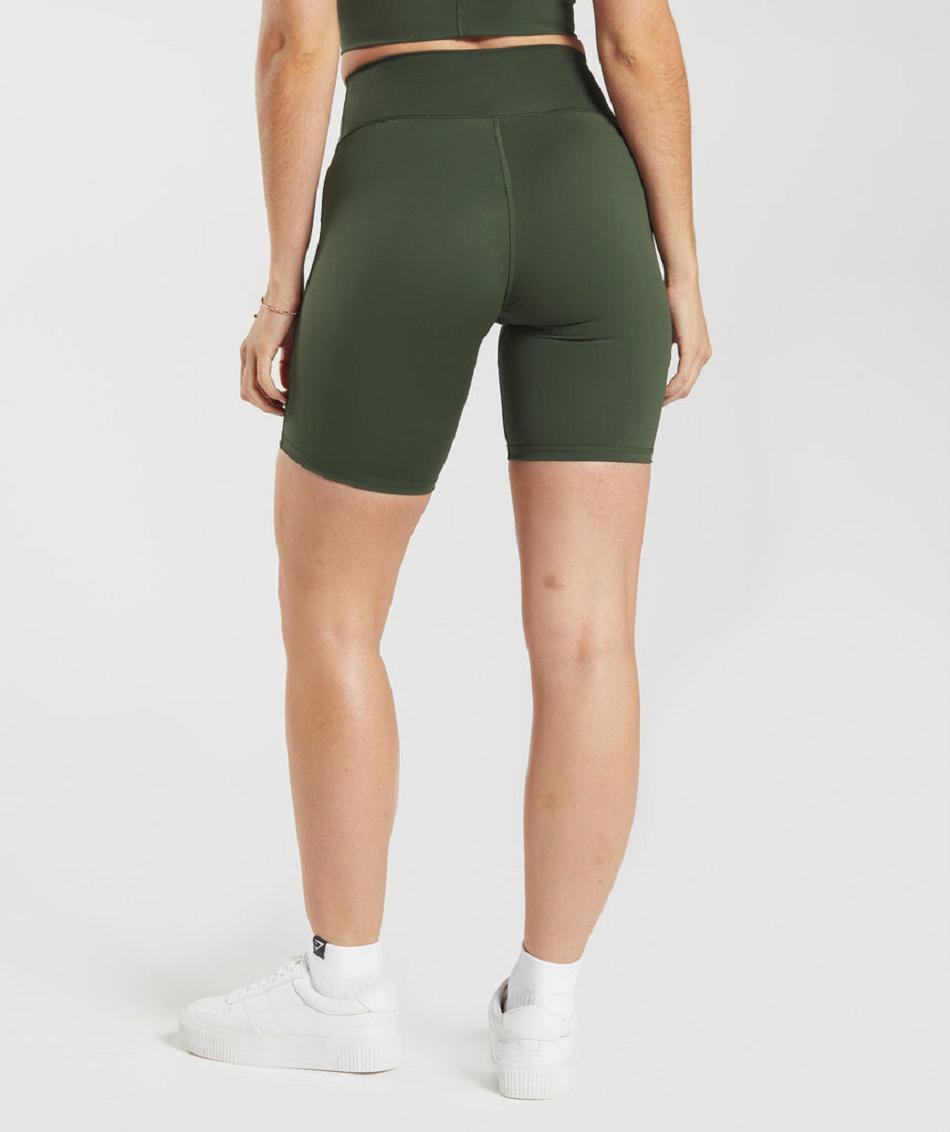 Bermudas Gymshark Elevate Cycling Mujer Verde Oliva | MX_4682HAP