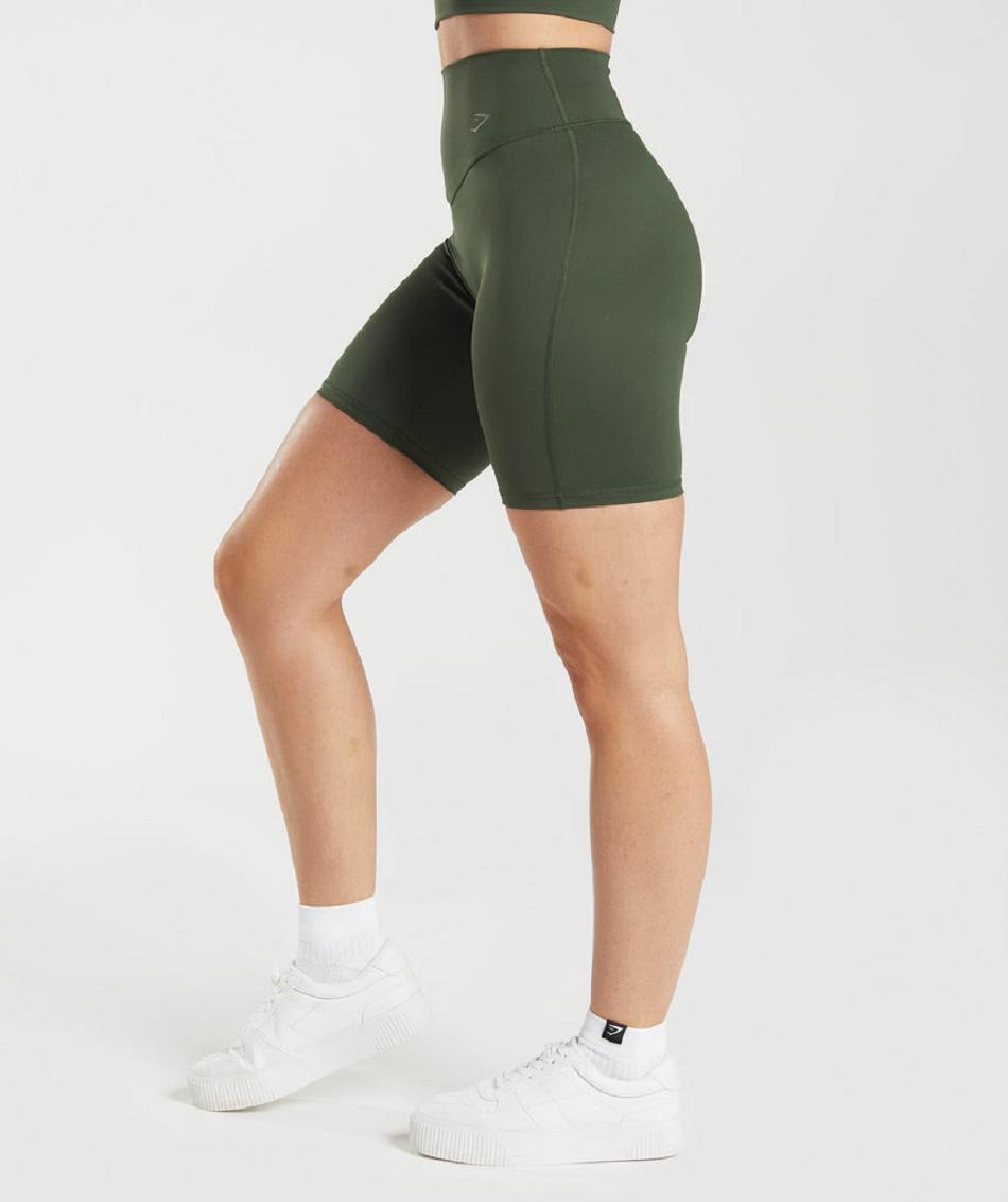 Bermudas Gymshark Elevate Cycling Mujer Verde Oliva | MX_4682HAP