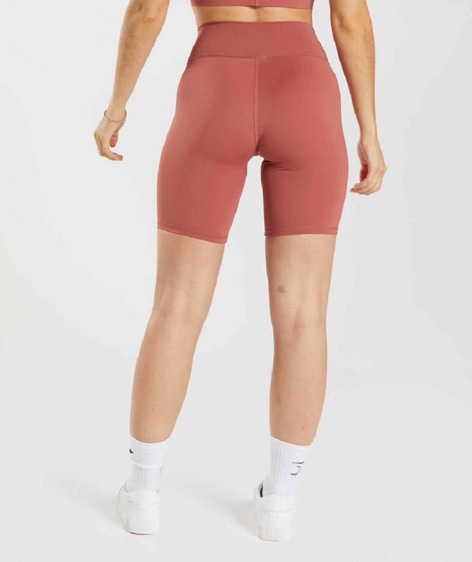 Bermudas Gymshark Elevate Cycling Mujer Rosas Marrom | MX_4686ZUT