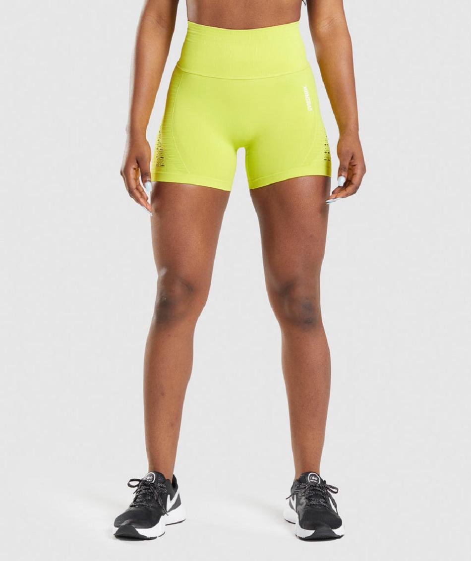 Bermudas Gymshark Energy Seamless Mujer Amarillos | MX_4599AHK