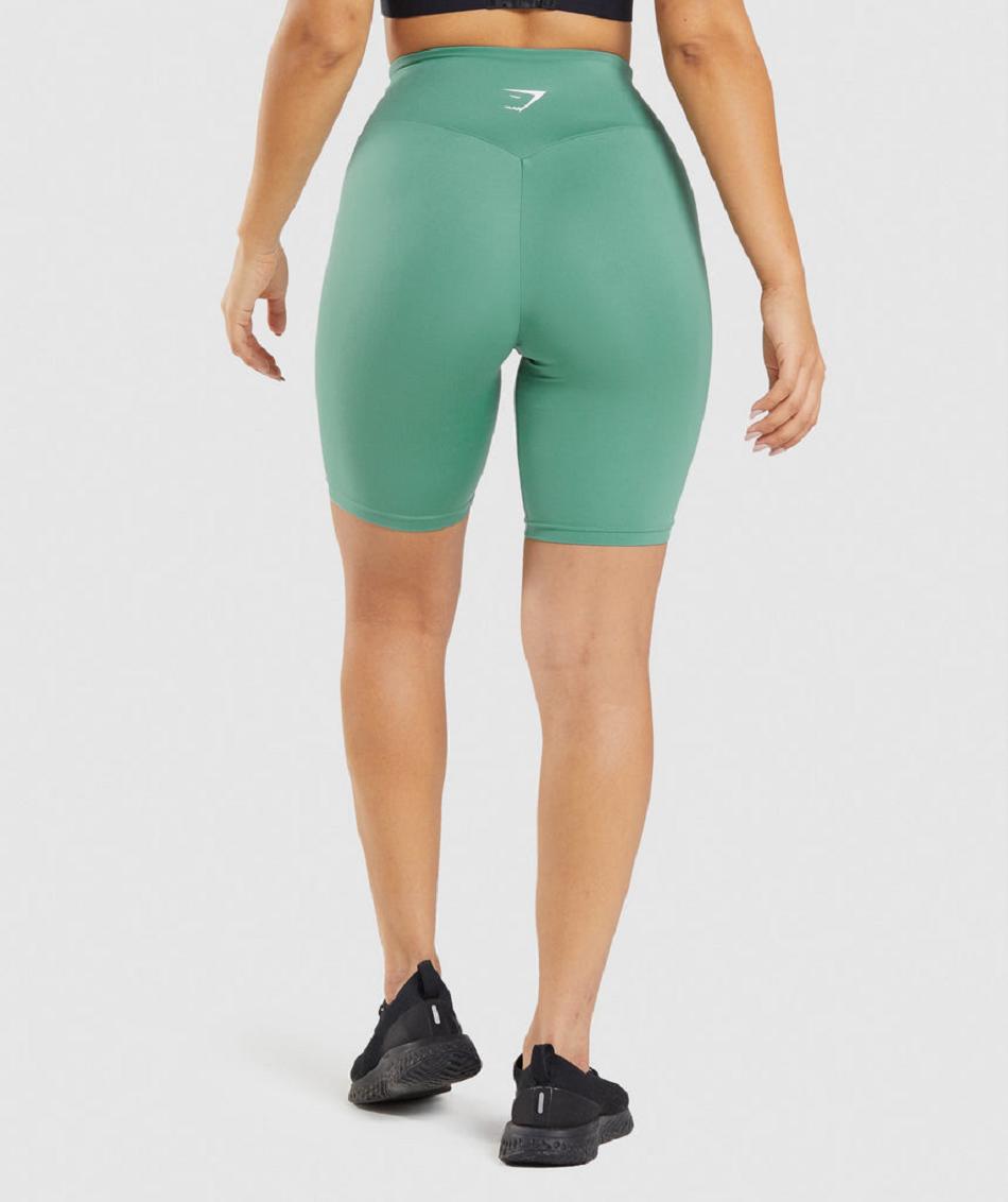 Bermudas Gymshark Entrenamiento Cycling Mujer Verdes | MX_4642WNB