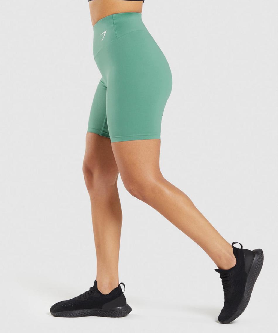 Bermudas Gymshark Entrenamiento Cycling Mujer Verdes | MX_4642WNB