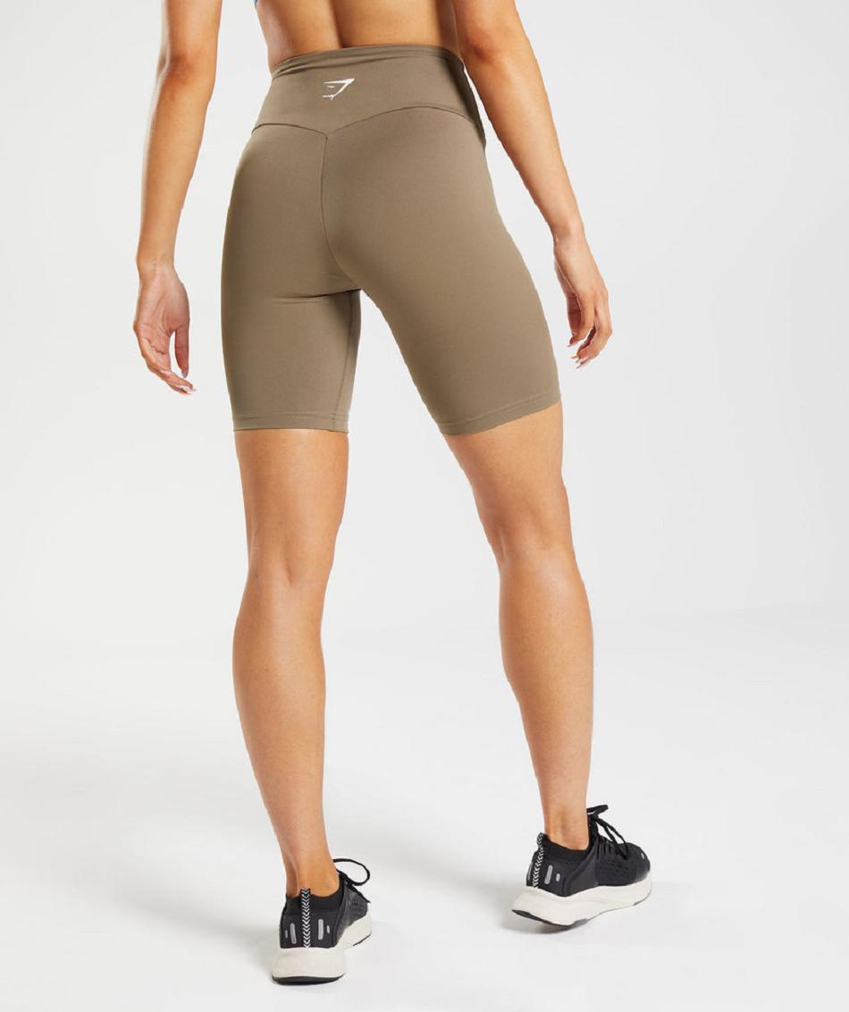 Bermudas Gymshark Entrenamiento Cycling Mujer Marrom | MX_4695EBC