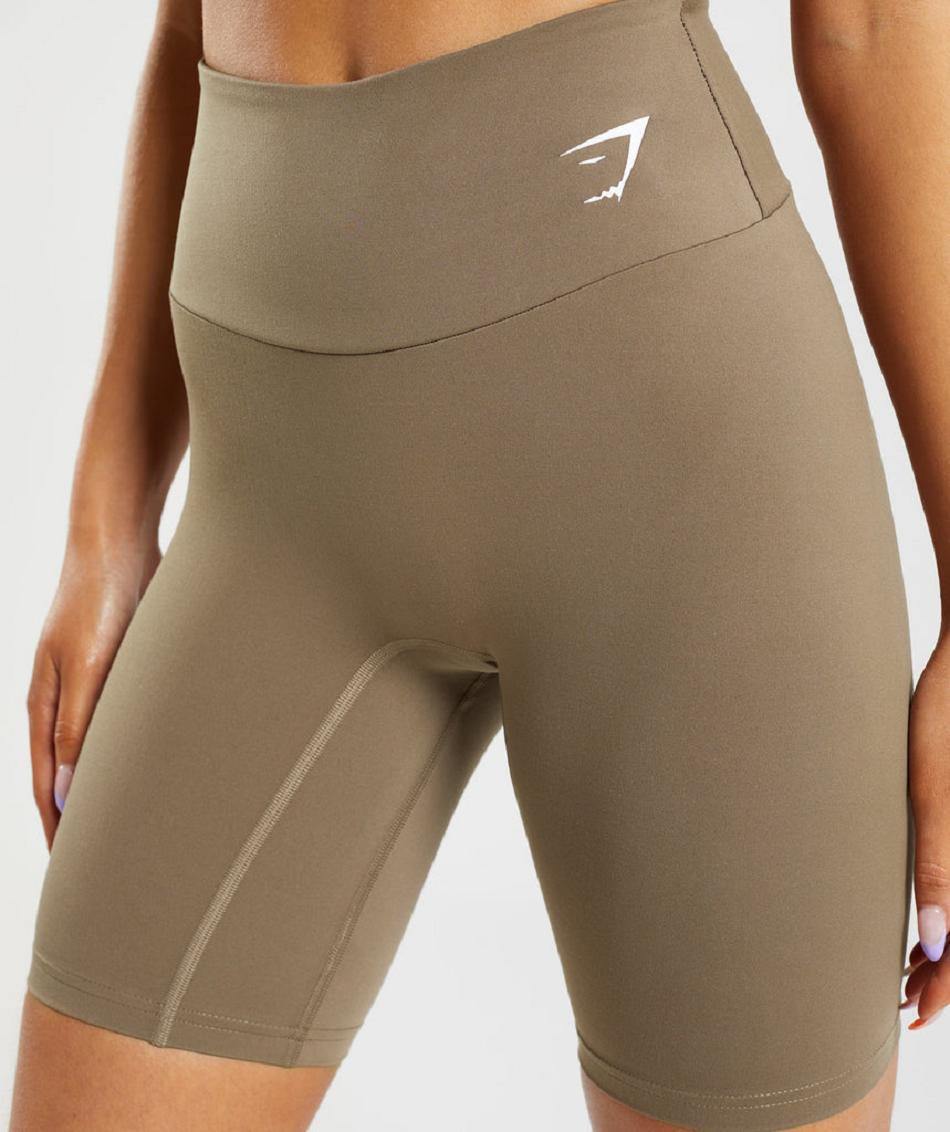 Bermudas Gymshark Entrenamiento Cycling Mujer Marrom | MX_4695EBC