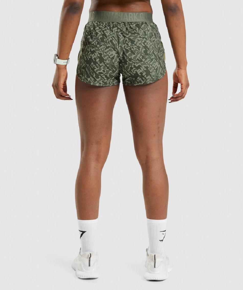 Bermudas Gymshark Entrenamiento Loose Fit Mujer Verdes | MX_4643EBC