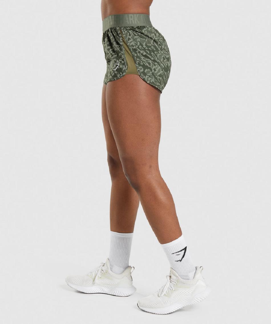 Bermudas Gymshark Entrenamiento Loose Fit Mujer Verdes | MX_4643EBC