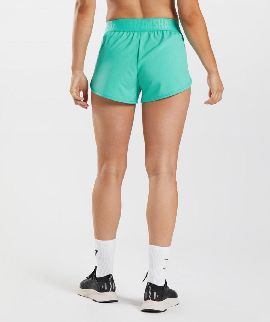 Bermudas Gymshark Entrenamiento Loose Fit Mujer Turquesa Claro Azules | MX_4658JPQ