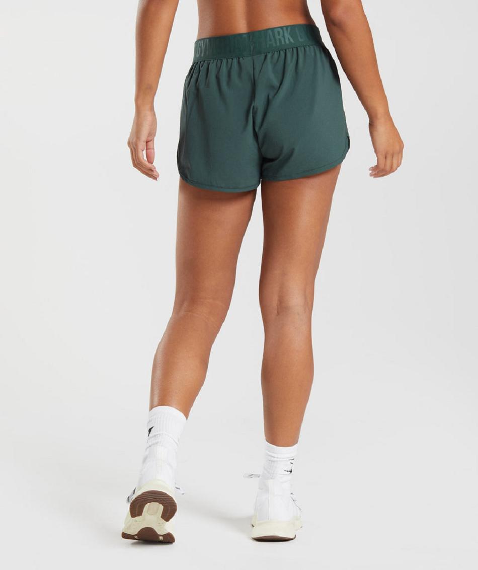 Bermudas Gymshark Entrenamiento Loose Fit Mujer Obsidian Verdes | MX_4696RVD