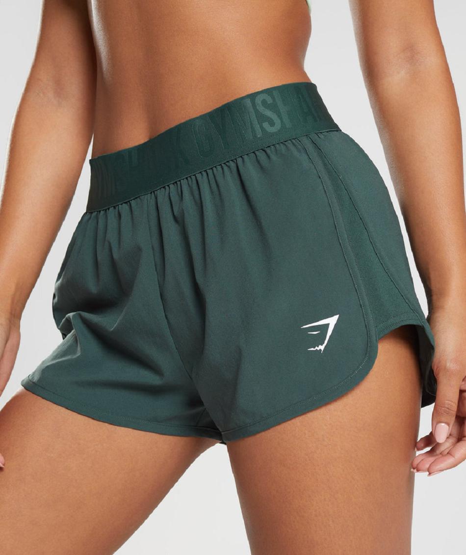 Bermudas Gymshark Entrenamiento Loose Fit Mujer Obsidian Verdes | MX_4696RVD