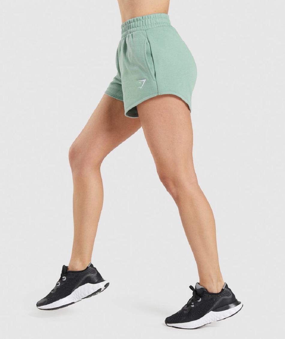 Bermudas Gymshark Entrenamiento Sweat Mujer Azules | MX_4603FDN