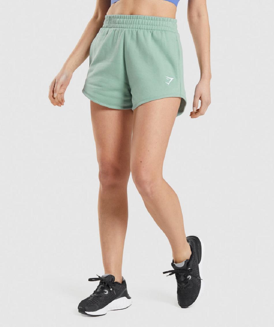 Bermudas Gymshark Entrenamiento Sweat Mujer Azules | MX_4603FDN