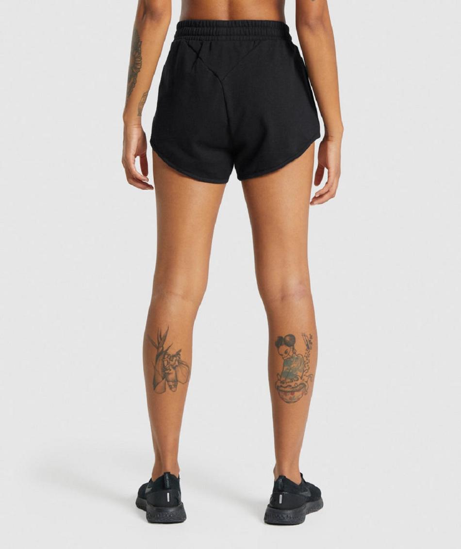 Bermudas Gymshark Entrenamiento Sweat Mujer Negros | MX_4631JPQ