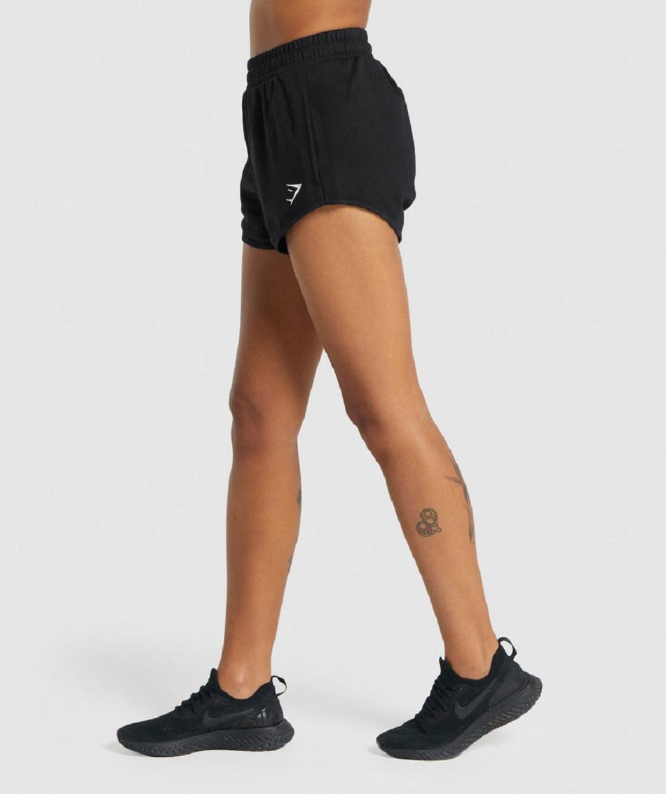 Bermudas Gymshark Entrenamiento Sweat Mujer Negros | MX_4631JPQ