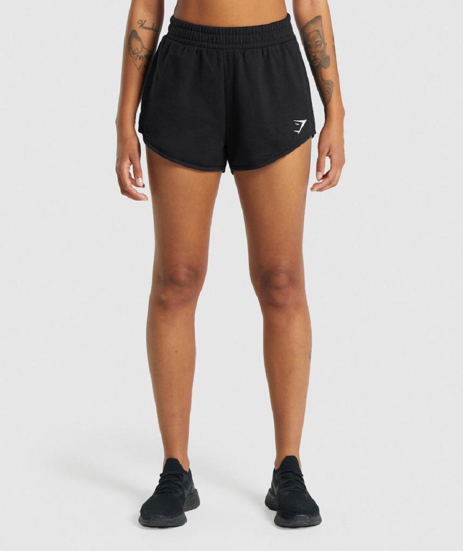 Bermudas Gymshark Entrenamiento Sweat Mujer Negros | MX_4631JPQ