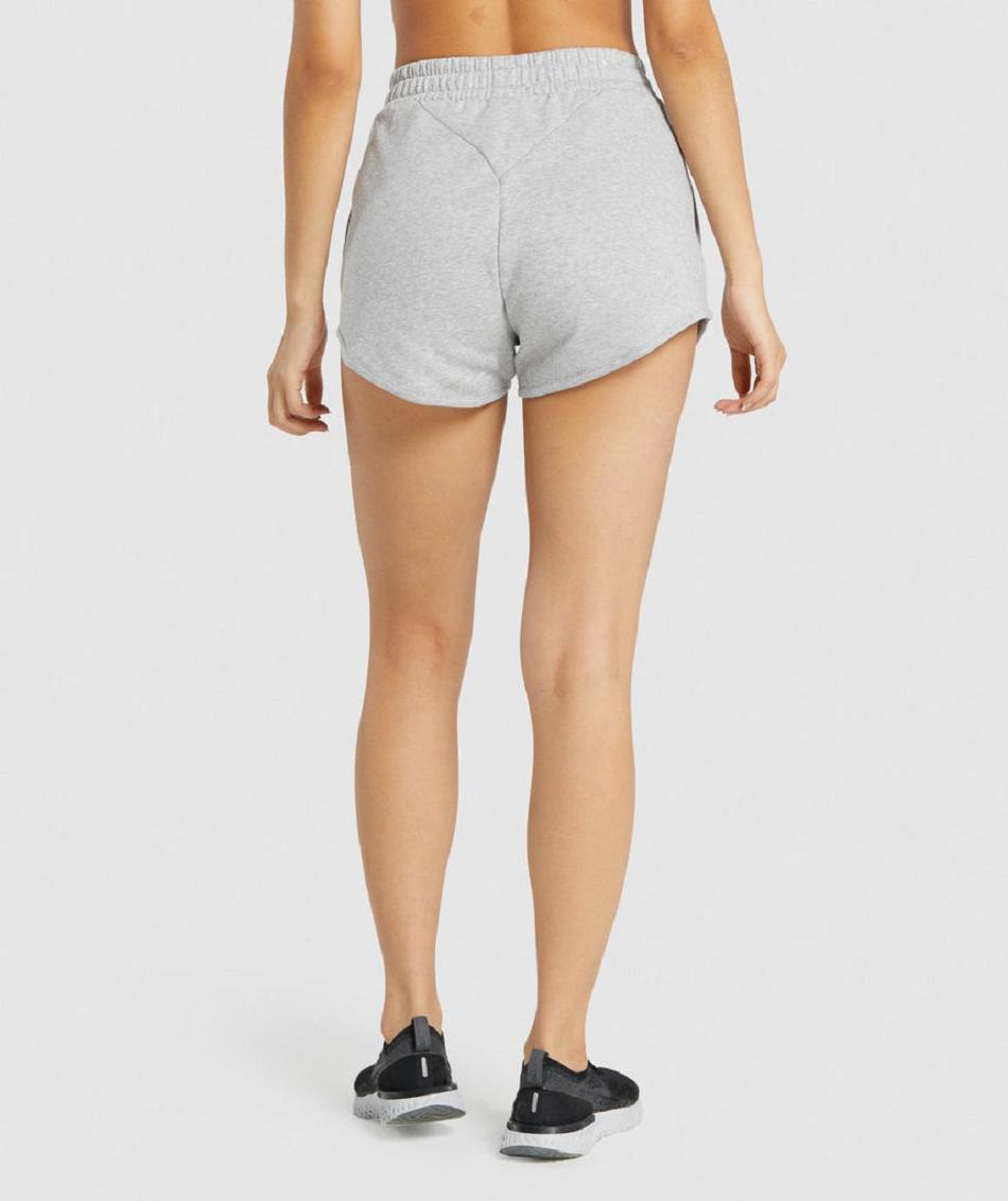 Bermudas Gymshark Entrenamiento Sweat Mujer Grises Claro | MX_4640MQZ