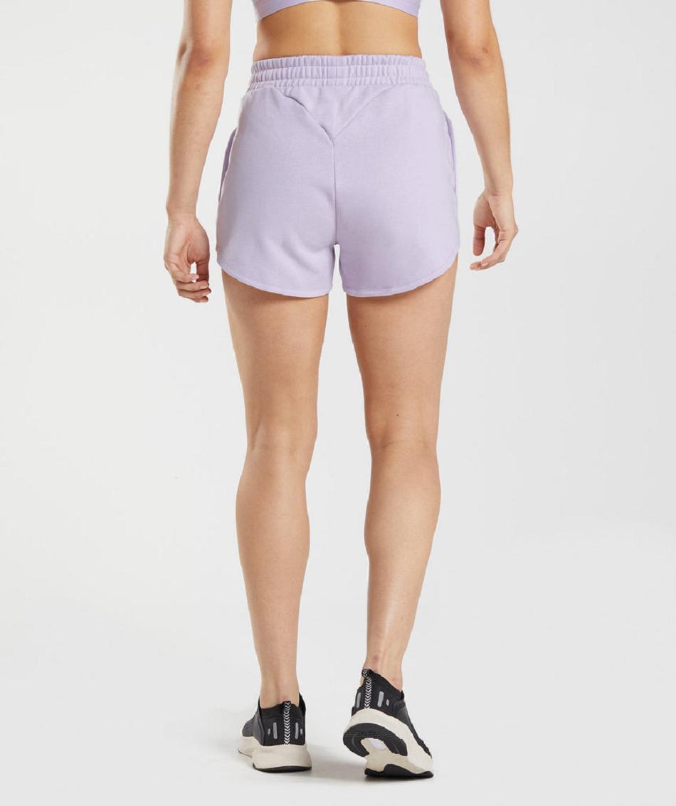 Bermudas Gymshark Entrenamiento Sweat Mujer Morados | MX_4697TCE