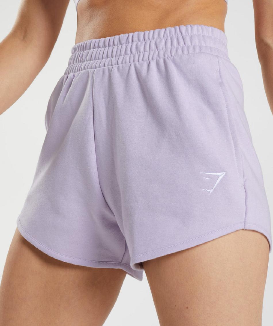 Bermudas Gymshark Entrenamiento Sweat Mujer Morados | MX_4697TCE