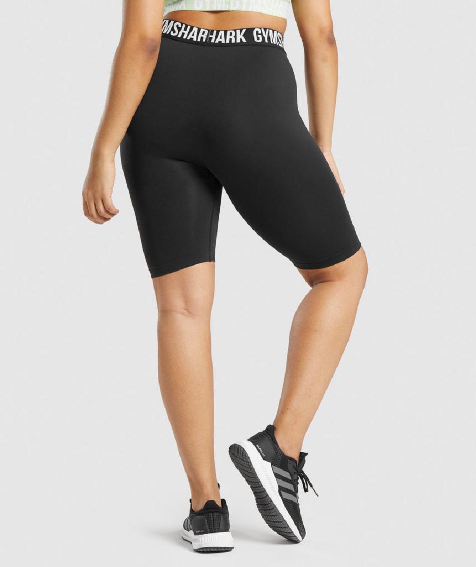 Bermudas Gymshark Fit Seamless Cycling Mujer Negros | MX_4584CTV