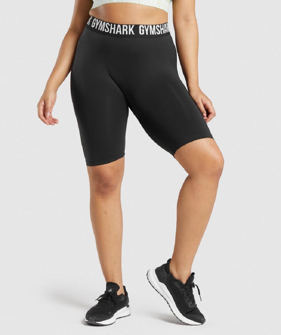 Bermudas Gymshark Fit Seamless Cycling Mujer Negros | MX_4584CTV